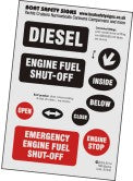 Boat Safety Signs-Engine Fuel Shut Off