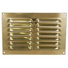 Hooded louvre Brass Vent 9"x6" (7-30005)