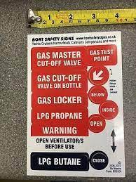 BOAT Safety Signs - LPG Fuels Gas Cut-Off (BSS3GF)