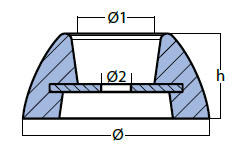 TECNOSEAL Heavy Duty Magnesium Disc Anode 70mm