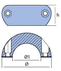 TECNOSEAL 31.8mm Magnesium Slim Shaft Collar Anode