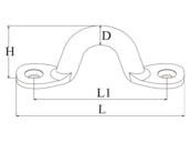 TALAMEX Saddle Lacing Eye 4mm (65.906.040)