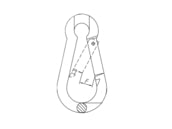 TALAMEX Carbine Hook Classic Galvanized-No Eye 10mm (74.217.100)