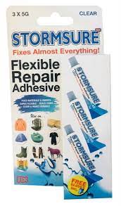 STORMSURE Flexible Repair Adhesive-Clear 3x5g Tubes (49529)