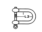 Talamex Galvanised D Shackle Eyebolt 22mm (08.102.022)