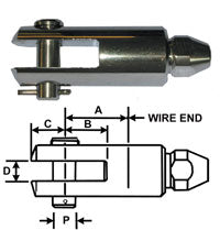Sta-Lok Fork Terminal for 1x19 Wire (SL/034-05)