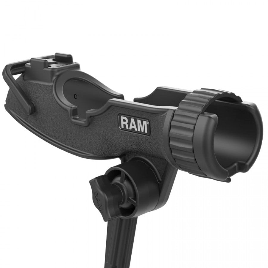 RAM ROD HD Fishing Rod Holder with 6" Spline Post and Dual Track Base