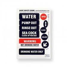 Boat Safety Signs Stickers for Water/Sanitation (BSS1W)