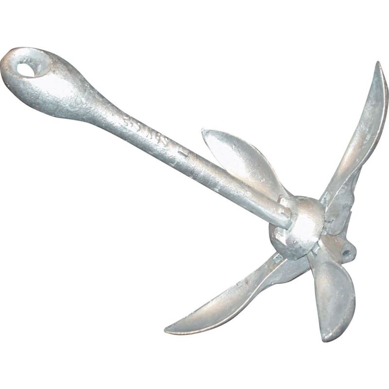 Folding Grapnel Anchor 1.5Kg with Spoon Flukes