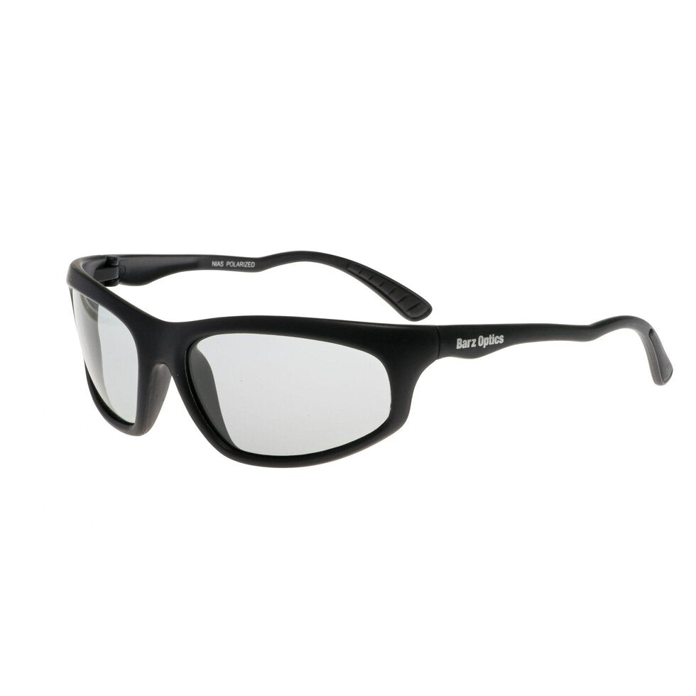 BARZ Optics Nias Wrap Around Polarised All Weather Sunglasses - Bk/Grey