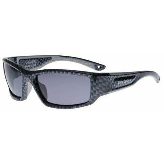 BARZ Optics The Floater Acetate Polarised Gloss Carbon Fibre Sunglasses -Grey