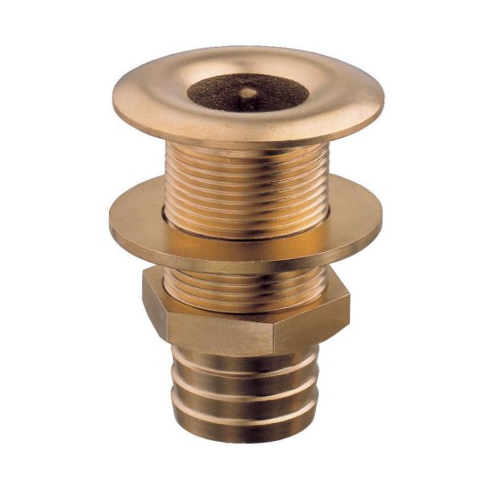 BRASS Thru-Hull Skin Fitting with Hose Adaptor