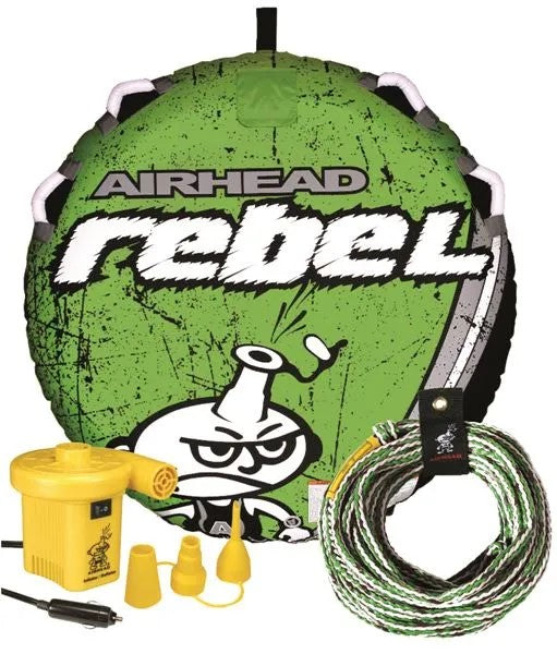 Airhead Rebel Kit - 1 Rider, Tube, Rope & Pump