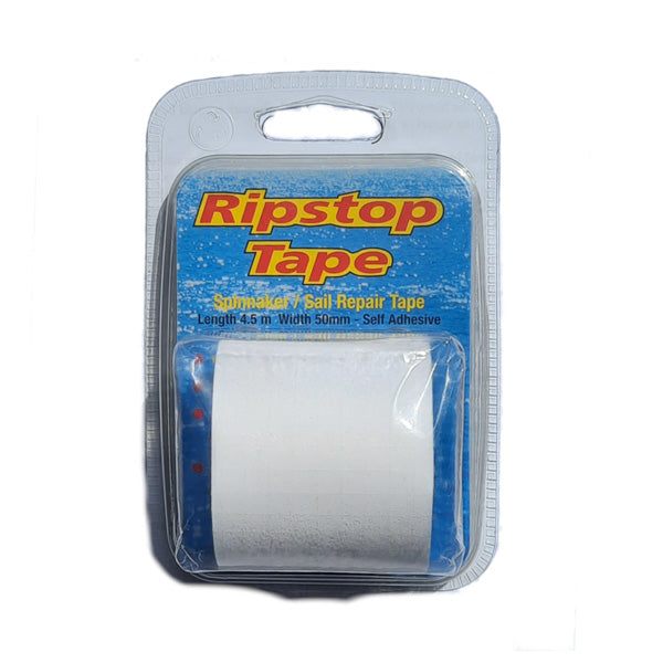 White Ripstop Spinnaker/Sail Repair Tape 4.5Mt X 50mm