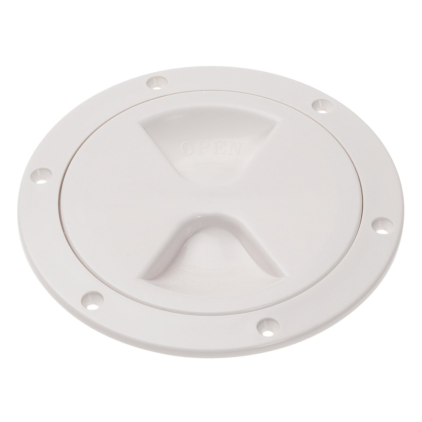 ROUND Screw Inspection Covers - White 8"