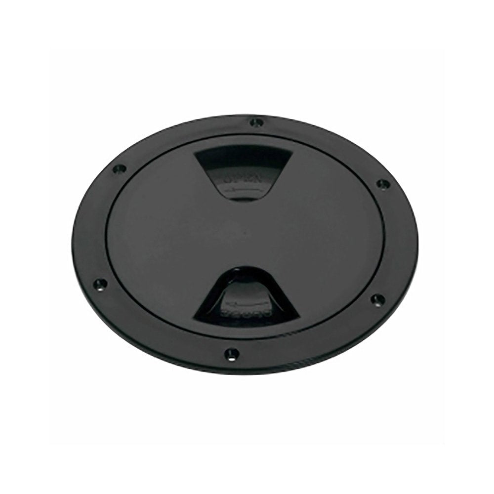 ROUND Screw Inspection Covers - Black 8"