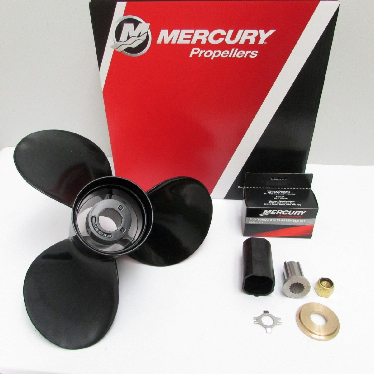 BLACK Max Propeller 25CT-60Hp. 10.6 X 12RH AL 3 Blade.