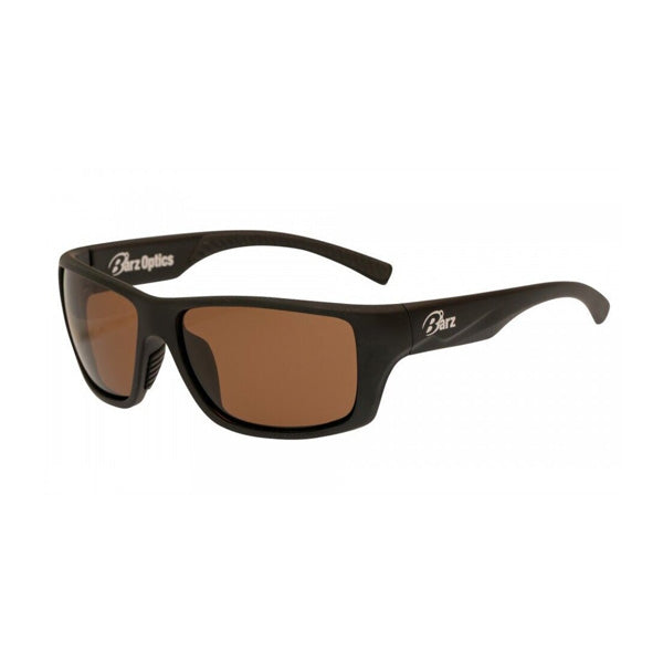 BARZ Optics Coolie Acetate Polarised Sunglasses - Matt Black/Amber