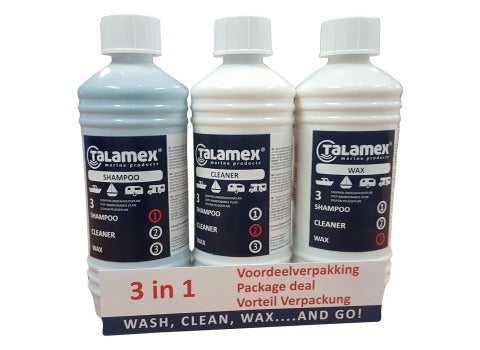 TALAMEX 3 IN 1 SHAMPOO CLEANER & WAX KIT