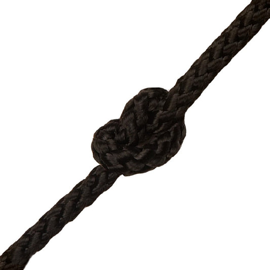 8 plait polyester rope 5mm - black