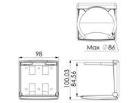 TALAMEX Universal ABS Plastic Foldable Drinkholder-Grey