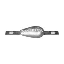 TECNOSEAL Magnesium Pear Shape Bolt-on Hull Anode with Slotted Holes