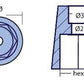 TECNOSEAL Magnesium Conical Propeller Nut End Anode