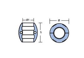 TECNOSEAL 30mm Magnesium Split Egg Shaft Anode