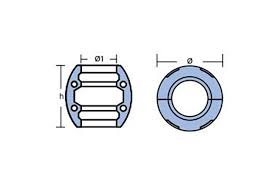 TECNOSEAL 38mm/1.5" Magnesium Split Egg Shaft Anode