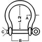 Talamex Bow Shackle 8mm Short Eye Bolt (08.558.008)