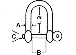 TALAMEX D Shackle Short 4mm Eye Bolt (08.556.104)