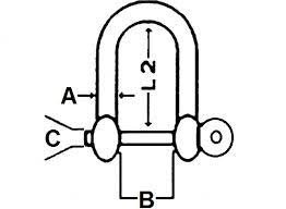 Talamex D Shackle Short 8mm Eye Bolt (Q053865)