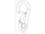 TALAMEX Carbine Hook Classic with Eye 50mm (74.226.050)