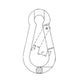 TALAMEX Carbine Hook Classic Galvanized-No Eye 10mm (74.217.100)