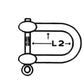 Talamex Galvanised D Shackle Eyebolt 22mm (08.102.022)