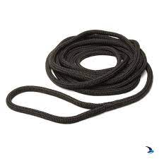 KINGFISHER Dockline Pre-Spliced Mooring Line Rope 14mm x 14m Black