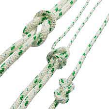 KINGFISHER Dockline Pre-Spliced Mooring Line Rope 10mm x 10m White/Green