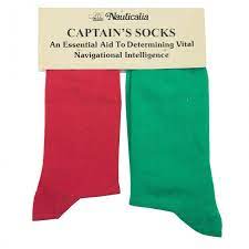 Nauticalia Captains Port & Starboard Socks (Red/Green)