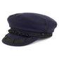 NAUTILUS Authentic Greek Fishermans Hat-Navy Blue/Black Braided Detail