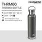 DOMETIC Thermo Bottle Outdoor Travel Flask Insulated Stainless Steel 660ml-Ore Grey