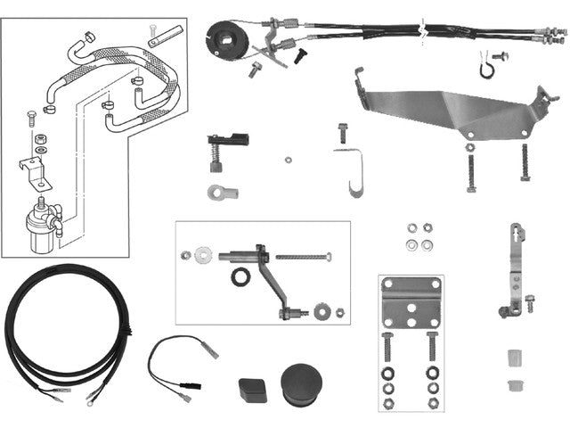 Remote control attaching kit Mercury/Mariner F4/5/6hp