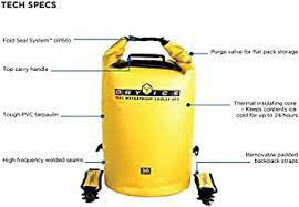 Overboard Classic Waterproof Dry Ice Soft Cooler Bag 30L Yellow