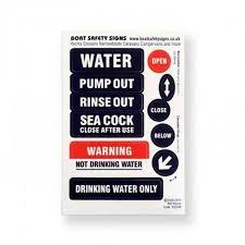 Boat Safety Signs Stickers for Water/Sanitation (BSS1W)