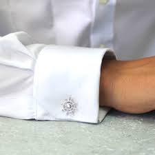 HERSEY & Son Hallmarked Sterling Silver Boatwheel Cuff Links
