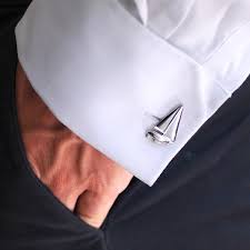 HERSEY & Son Hallmarked Sterling Silver Sailing Boat  Cuff Links