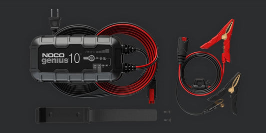 THE NOCO Genius 10 is a 10Amp charger for 6V & 12V lead acid and lithium batteries.