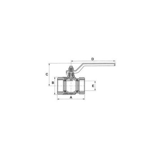 Chrome Plated Brass Lever Ball Valve. Female Ports.