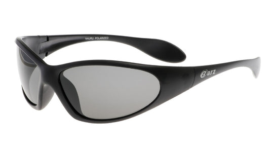 Barz Optics Nauru Wrap Around Polarised All Weather Sunglasses - Bk/Grey