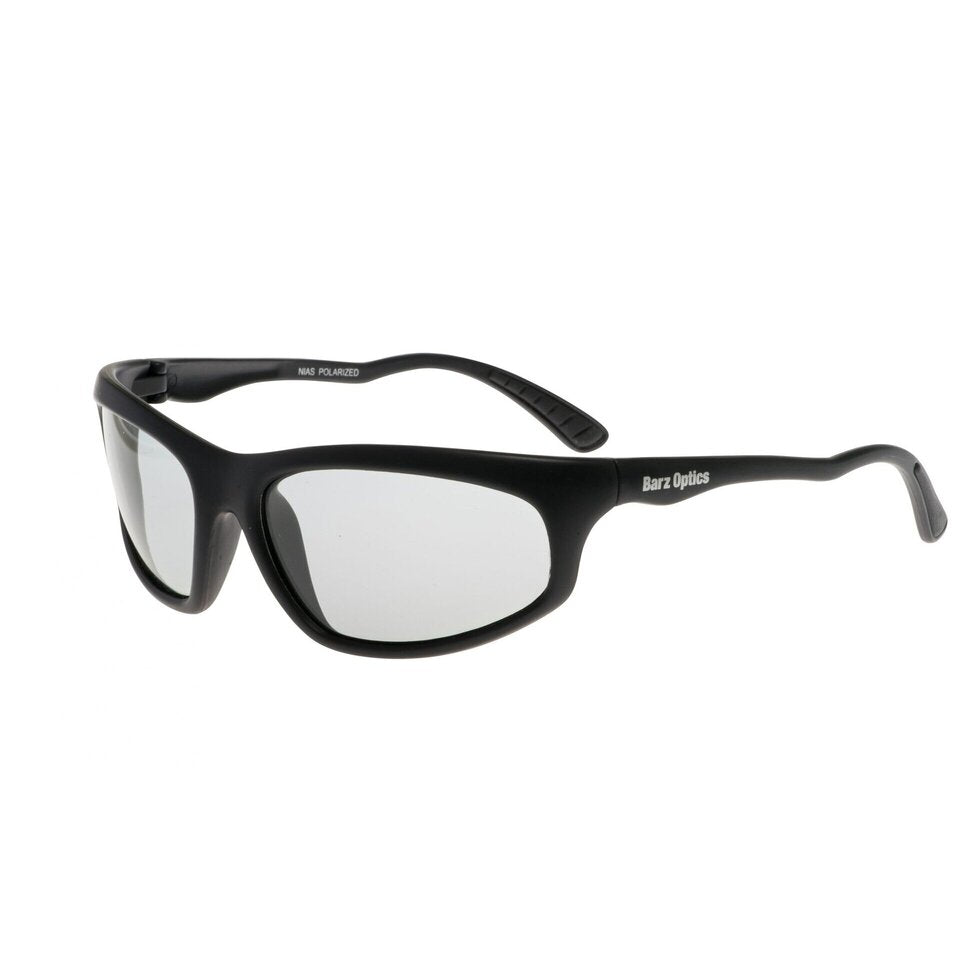 BARZ Optics Nias Acetate Polarised All Weather Sunglasses - Matt Black/Grey