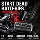 A portable lithium jump starter for 12-volt batteries in Boats.